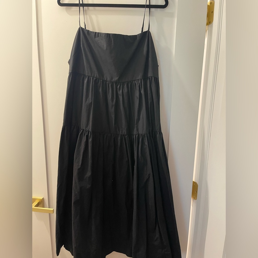 J. Crew Black Tiered Maxi Dress for Casual Wear